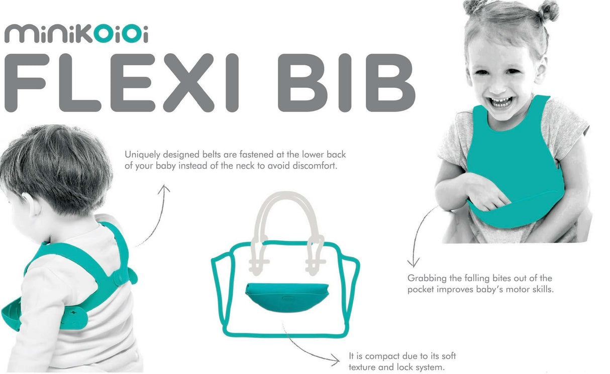 Bavoir FLEXI-bleu foncé