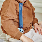 KLIPS Schnullerkette aus Leder-dunkelblau