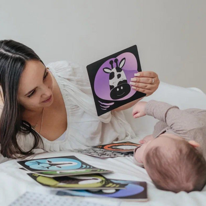 Tummy Time Floor Mirror + Baby Learning Cards