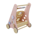 Lauflernwagen aus Holz rosa