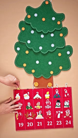 Christmas tree with felt advent calendar