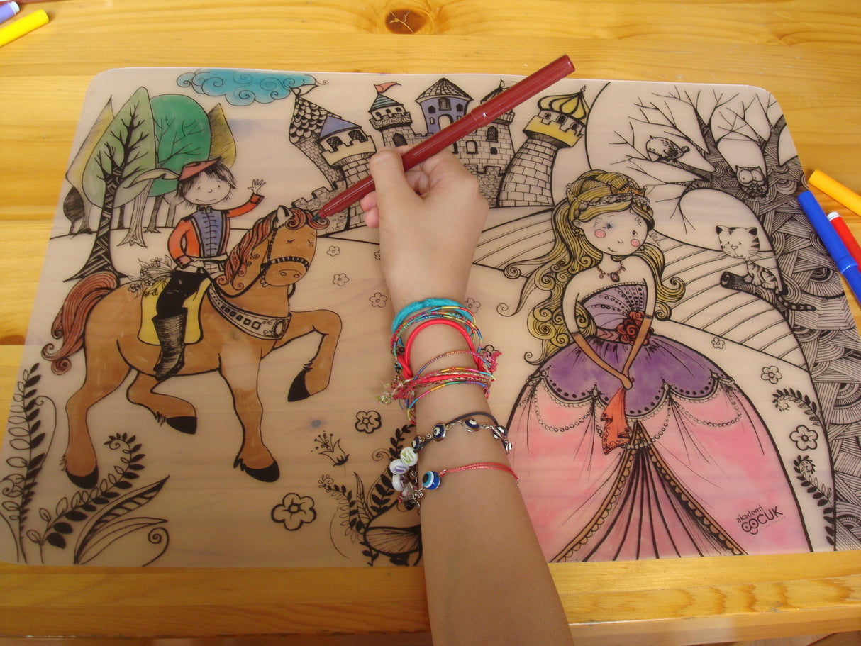 Washable Painting Mat The Prince and the Princess, Placemat