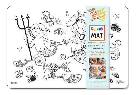 Washable Painting Mat Mermaid, Placemat