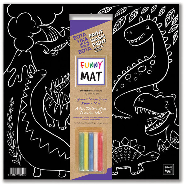 Tapis de peinture lavable dinosaure, set de table