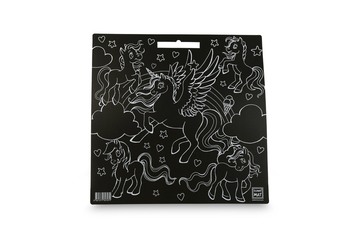 Abwaschbare Malmatte Einhorn, Tischset
