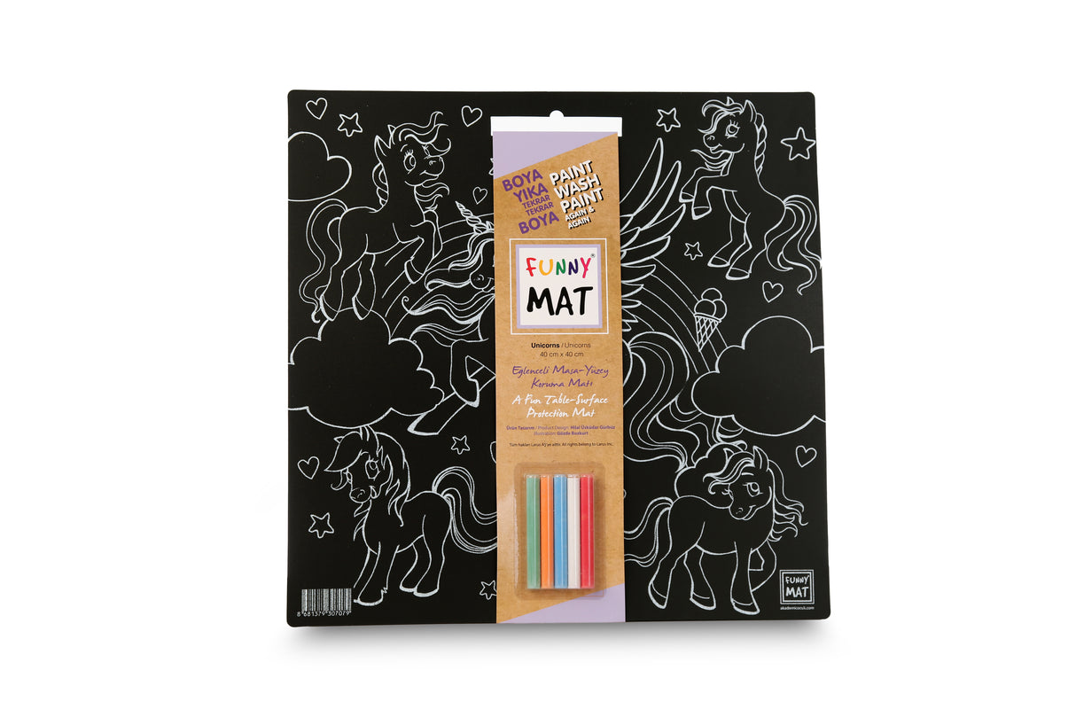 Abwaschbare Malmatte Einhorn, Tischset