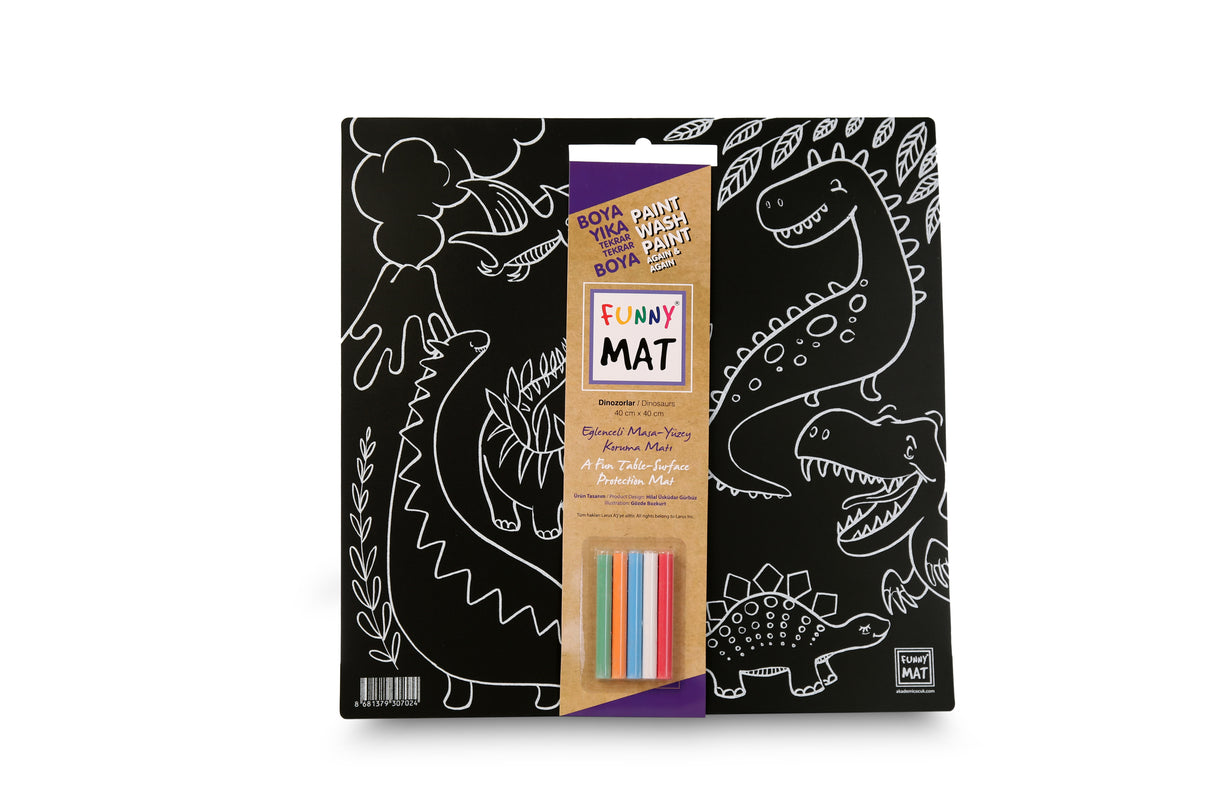 Abwaschbare Malmatte Dinosaurier, Tischset