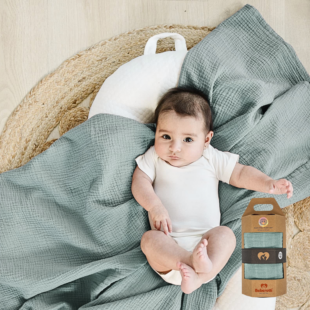 Organic Muslin Swaddle Blanket mint