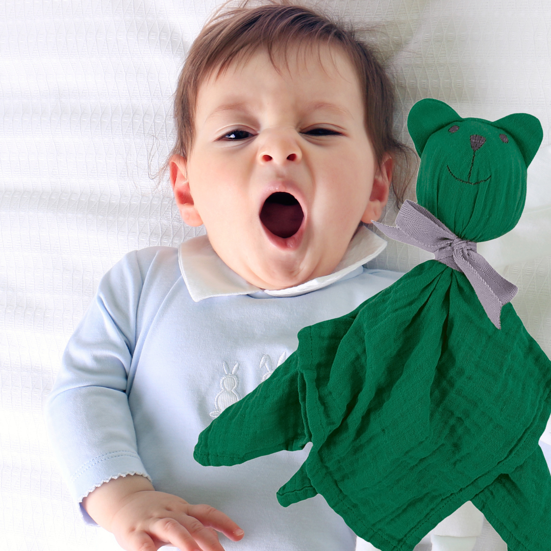 Baby Organic Muslin Cuddle Cloth Green
