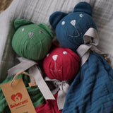 Lange en mousseline bio pour bébé, rose rubis