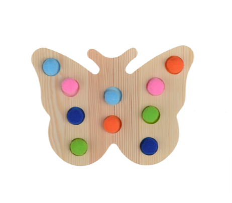 Montessori butterfly peg game with felt -20