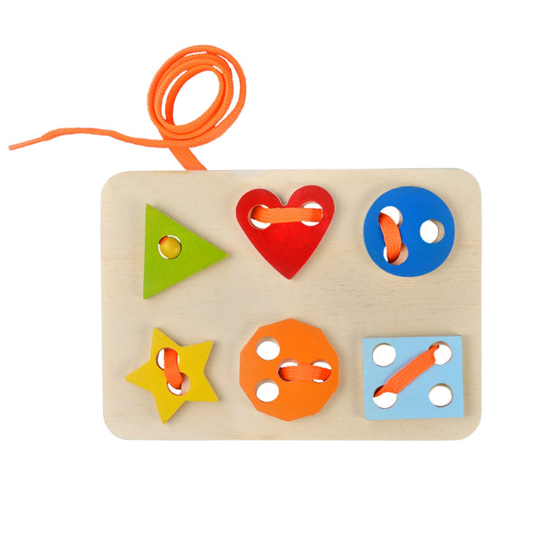 Flickzeug Schnürung aus Holz