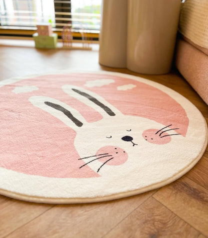 Tapis lapin rose