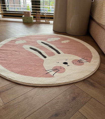 Tapis lapin rose