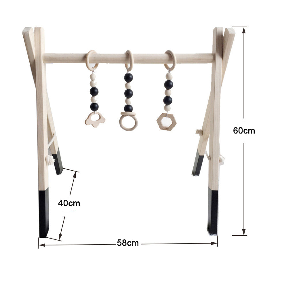 Spielbogen aus Holz natur/schwarz