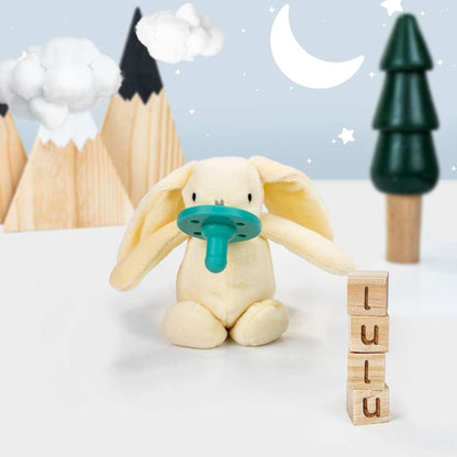 SLEEP BUDDY Schlaf Kuscheltier mit Schnuller weisser Hase Lulu-weiss