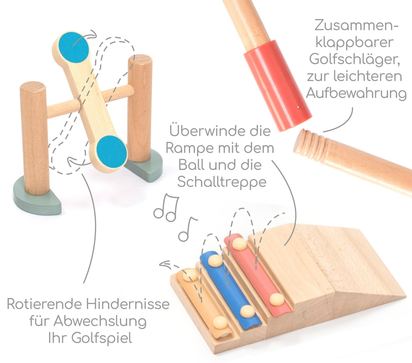 Minigolf-Set aus Holz