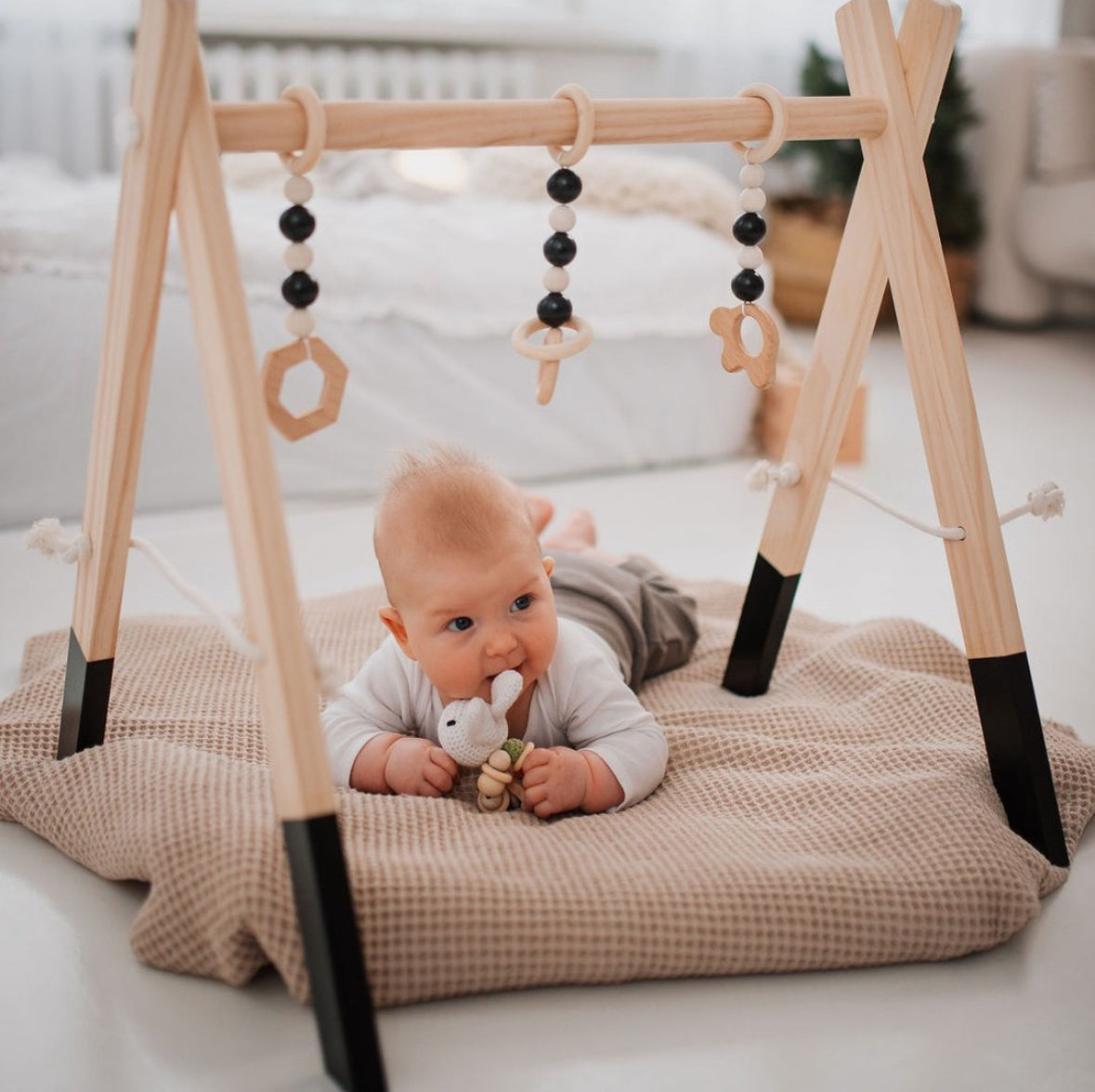 Wooden play arch natural/black