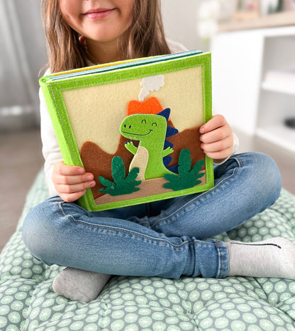 Montessori felt book jungle adventure, handmade