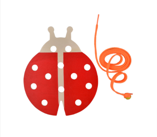 Montessori Ladybug Lacing