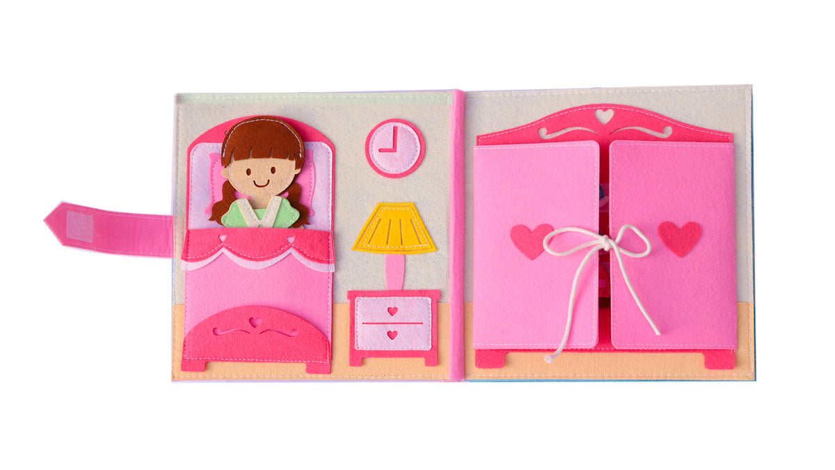 Filzbuch - Puppenhaus, handmade