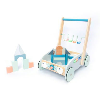 Wooden 5-In-1 Walker Blue