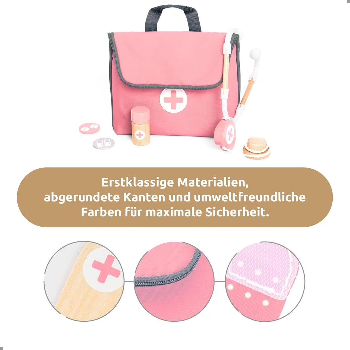 Coffret docteur en bois Mini Rose