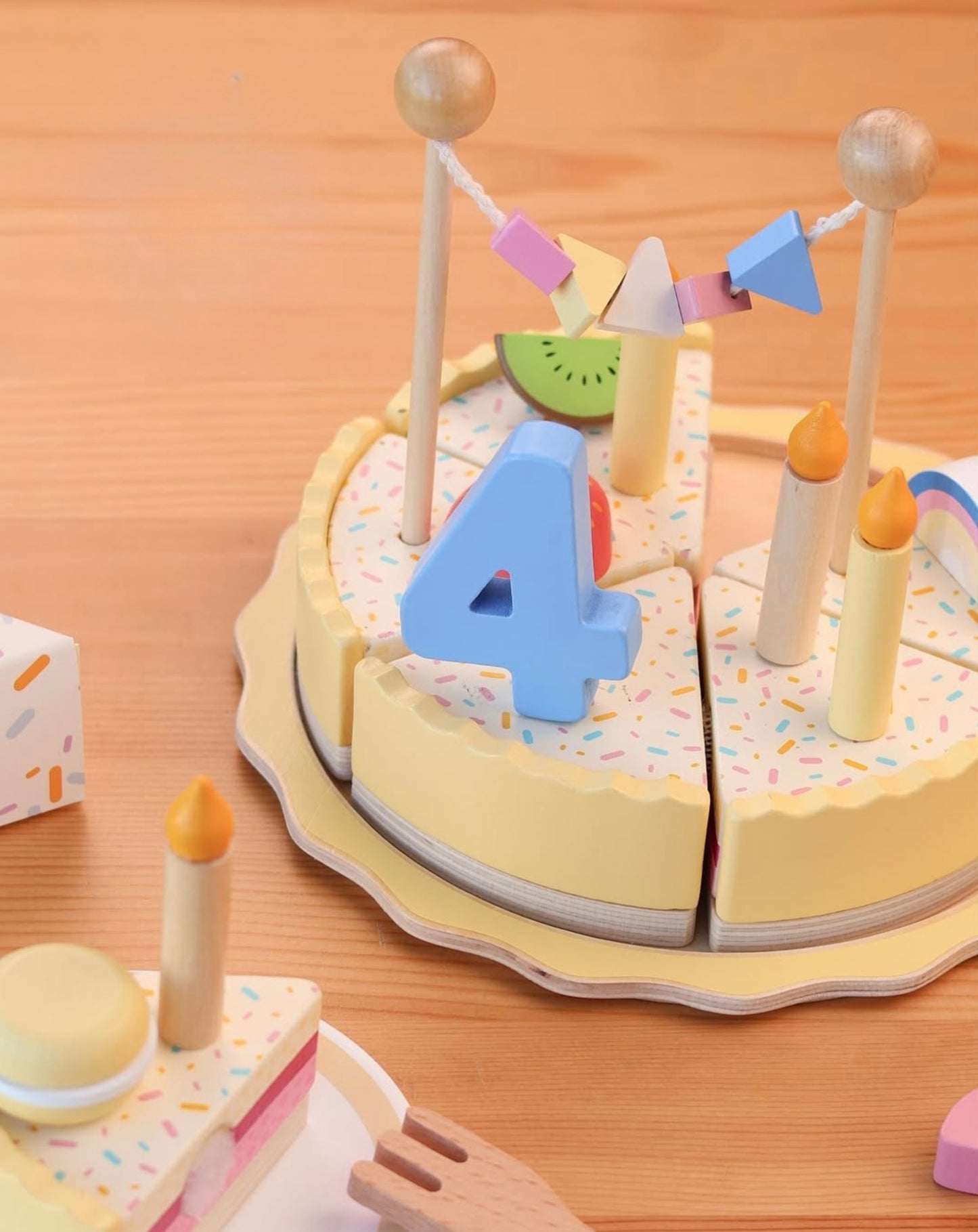 Geburtstagskuchen Set aus Holz