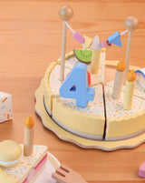 Gâteau d'anniversaire en bois UMU – Gâteau en bois à découper pour enfants – 3 ans et plus