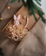 Baby Box - Geschenkset Beissring/Schnullerkette/Rassel - rosa