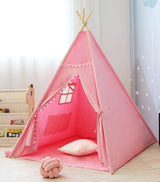 Tipi with Pompoms pink