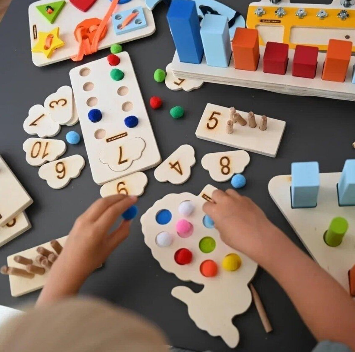 Wooden balance game to promote coordination and logic