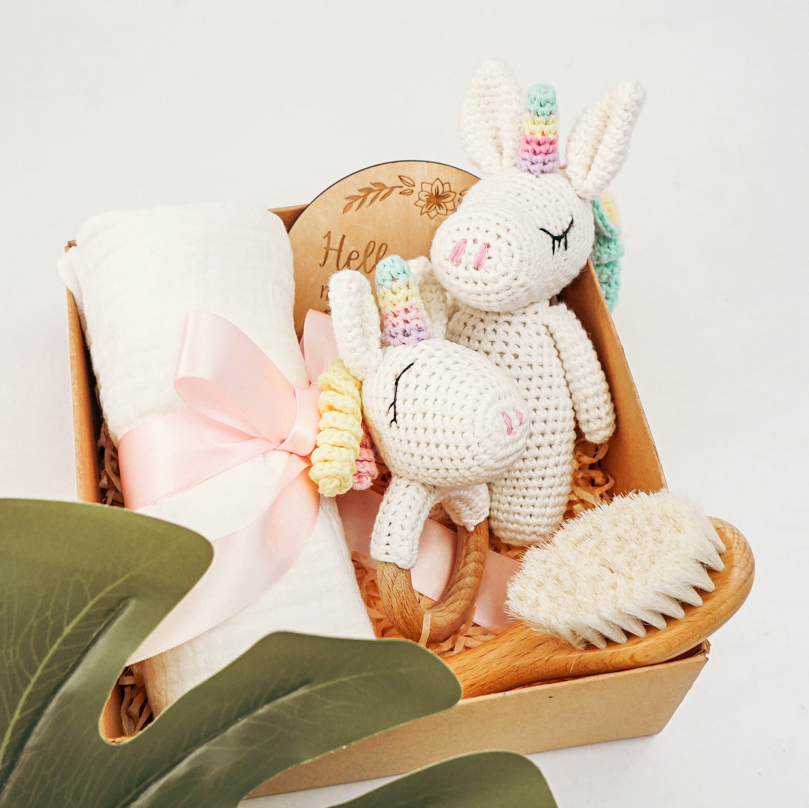 Geschenkset für Neugeborene Einhorn – Erstausstattung – Baby Box - Baby Shower