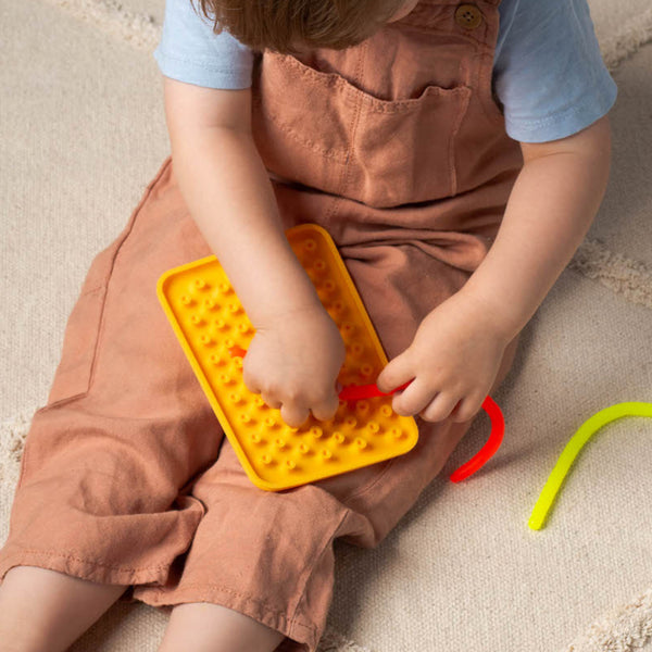 Sensorisches Spielzeug aus Silikon, gelb - Sensorik Spielzeug ab 3 Jahre