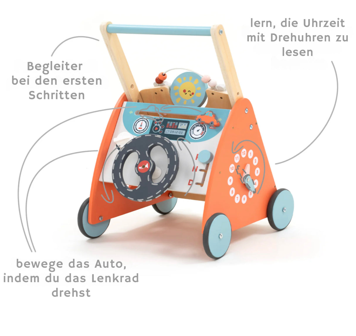 UMU 12-In-1 Lauflernwagen aus Holz