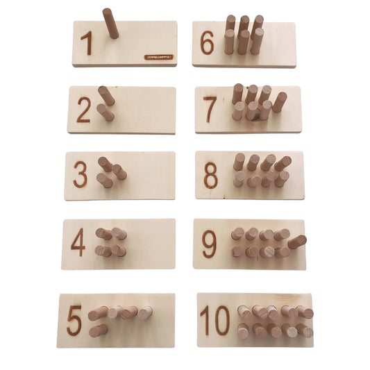 Montessori wooden counting sticks