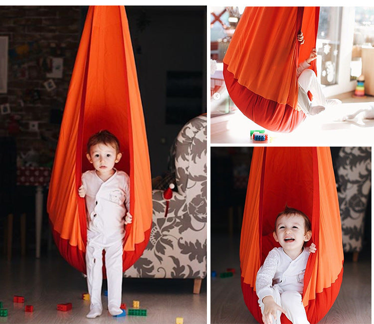 Kangaroo cocoon swing with cushion - orange