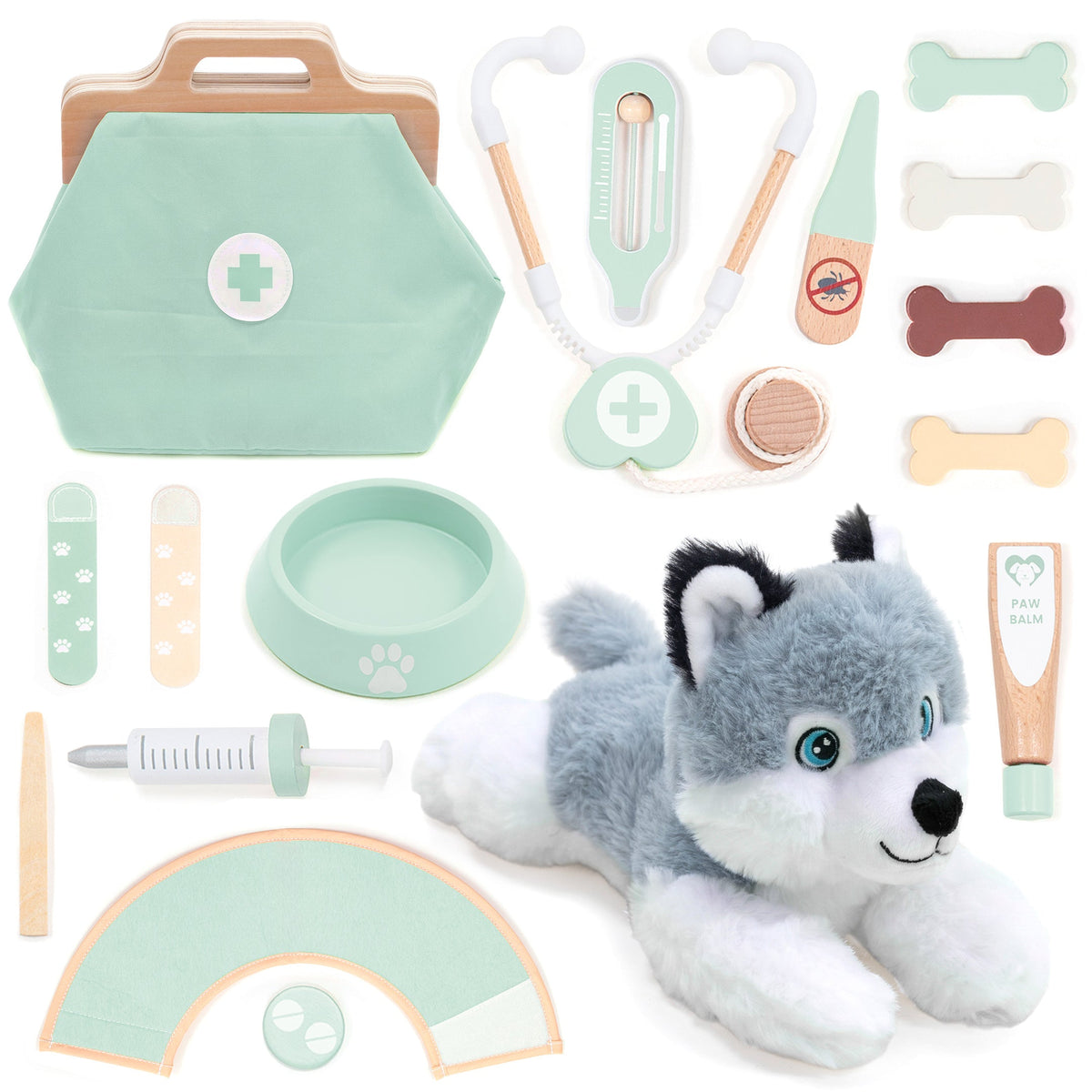 UMU Holz Tierarzt Spielset NEU