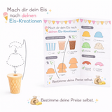 UMU Holz Ice Cream - Spielset - Kinder -Kaufladen Zubehör - Rollenspiel