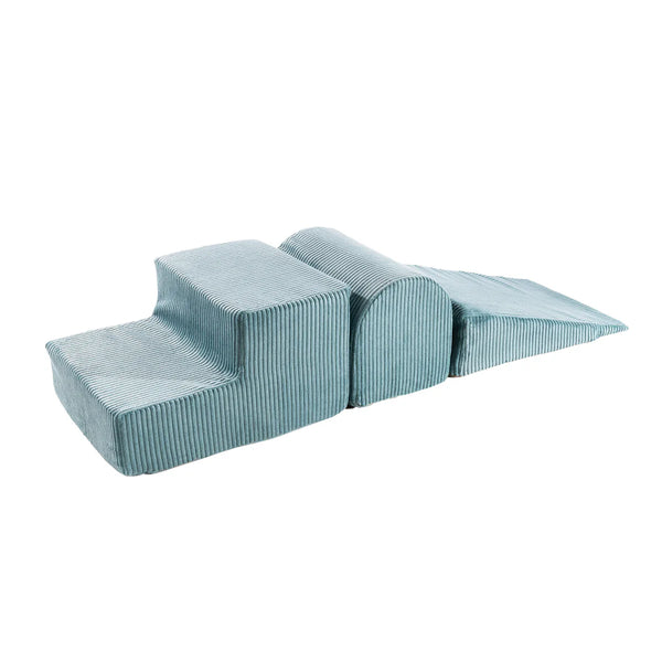 Ästhetisches Schaumspielset aus Kord, Kinderspielplatz, 3 Teile - blau
