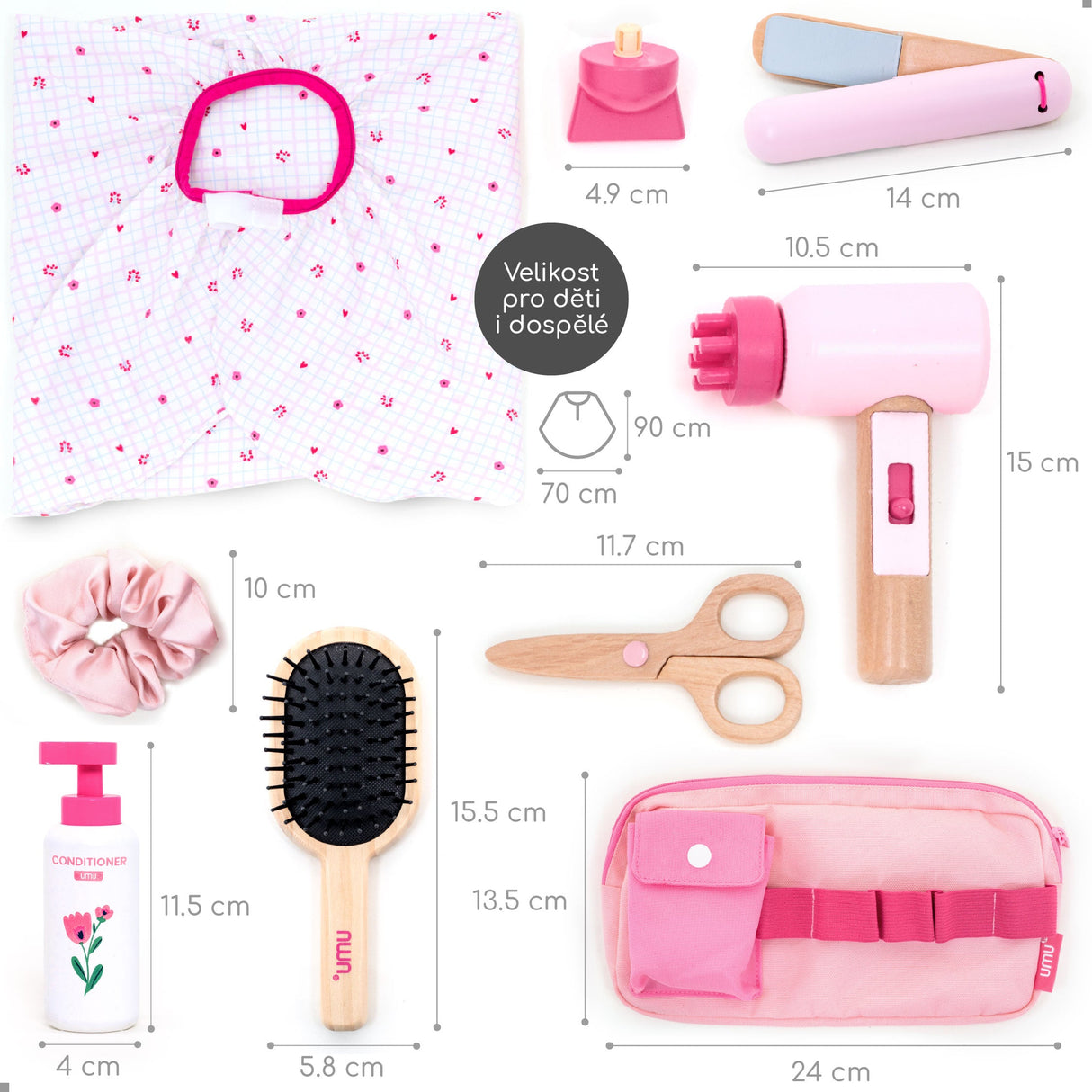UMU® Wooden Hairdresser Playset for Kids – Little Woman - Role Play 3+