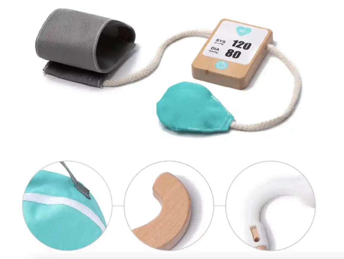 UMU® Holz Arztkoffer Deluxe für Kinder 32-teiliges Doktorset 3+