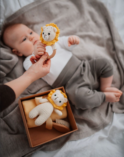 Geschenkset für Neugeborene Löwe – Erstausstattung – Baby Box - Baby Shower