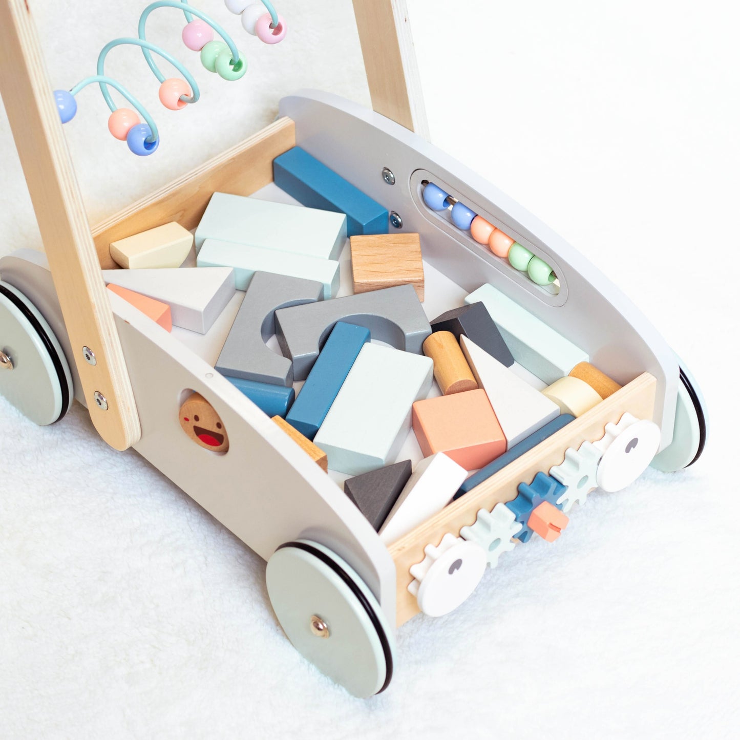 Wooden 5-In-1 Walker Blue