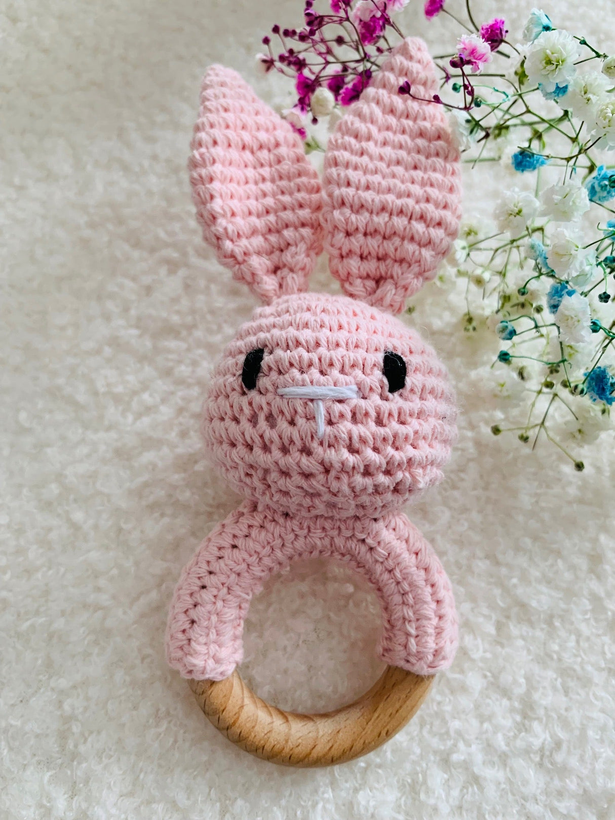 Rassel Hase rosa
