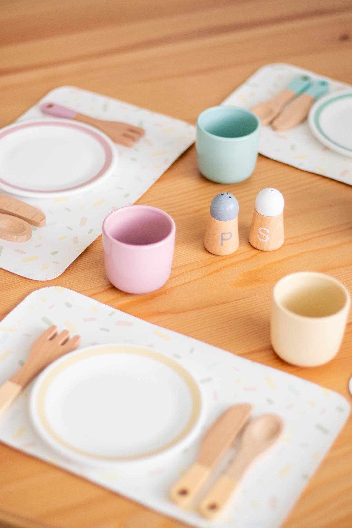 Vaisselle en bois, ensemble de jeu éducatif pour enfants, accessoires de cuisine