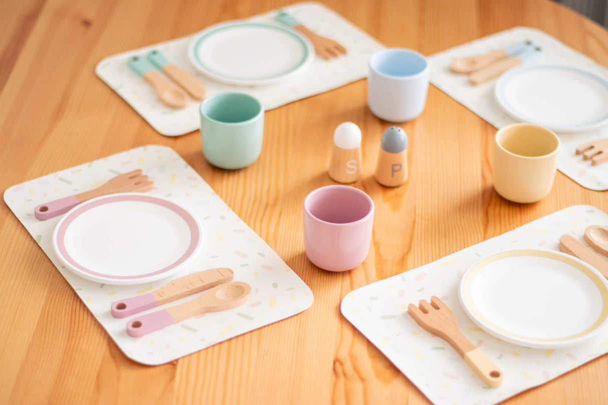 Vaisselle en bois, ensemble de jeu éducatif pour enfants, accessoires de cuisine