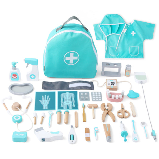 Wooden Deluxe Doctor's Bag Playset