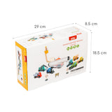 UMU Holz Baufahrzeug-Transporter Spielset