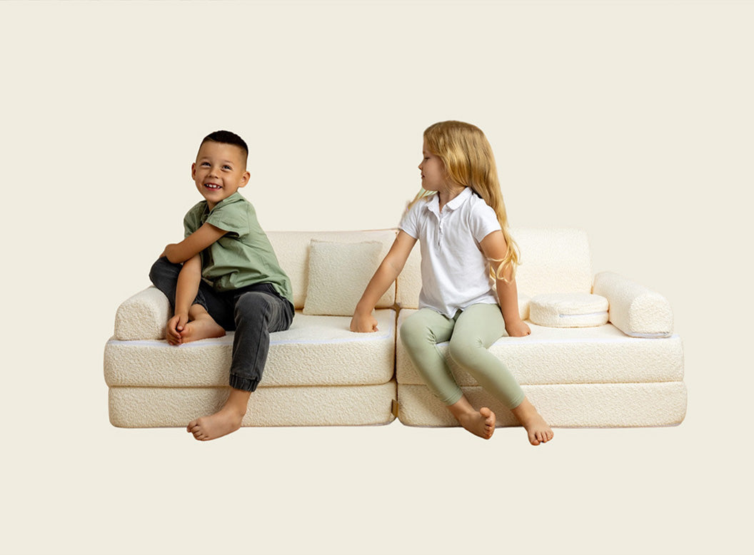 Premium children's sofa Cord - ecru